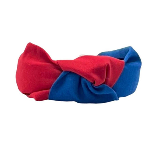 Red and Royal Blue Knotted Headband