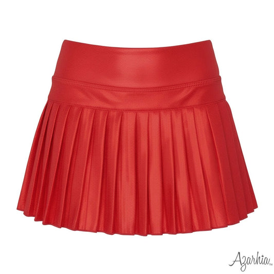 Mini Pleated Skort, Red Shimmer