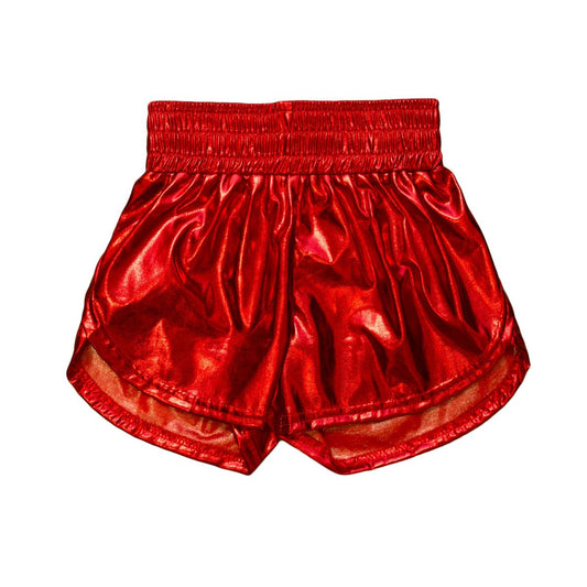 Red Metallic Shorts