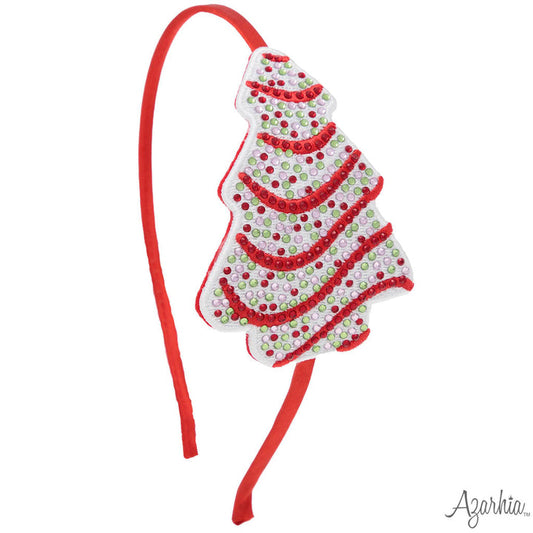 Christmas Tree Rhinestone Patch Headband