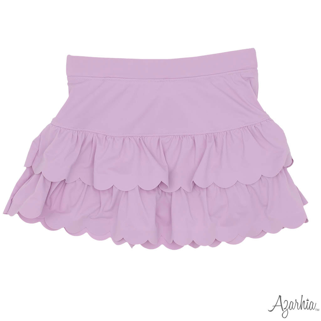 Scalloped Skort in Solid Lavender