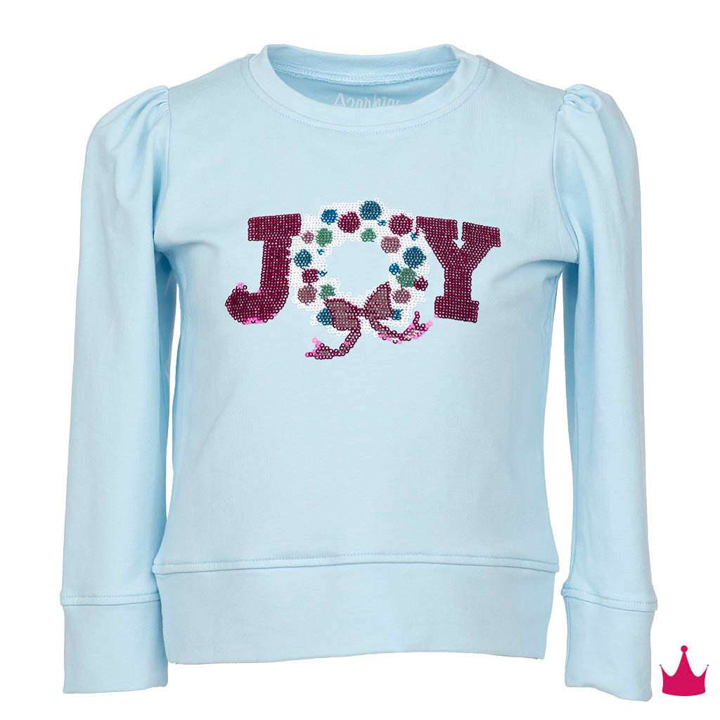 Sequin Joy Light Blue Holly Top