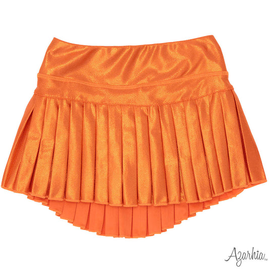 Mini Pleated Skort, Orange Shimmer