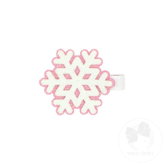 Snowflake Glitter Hair Clip