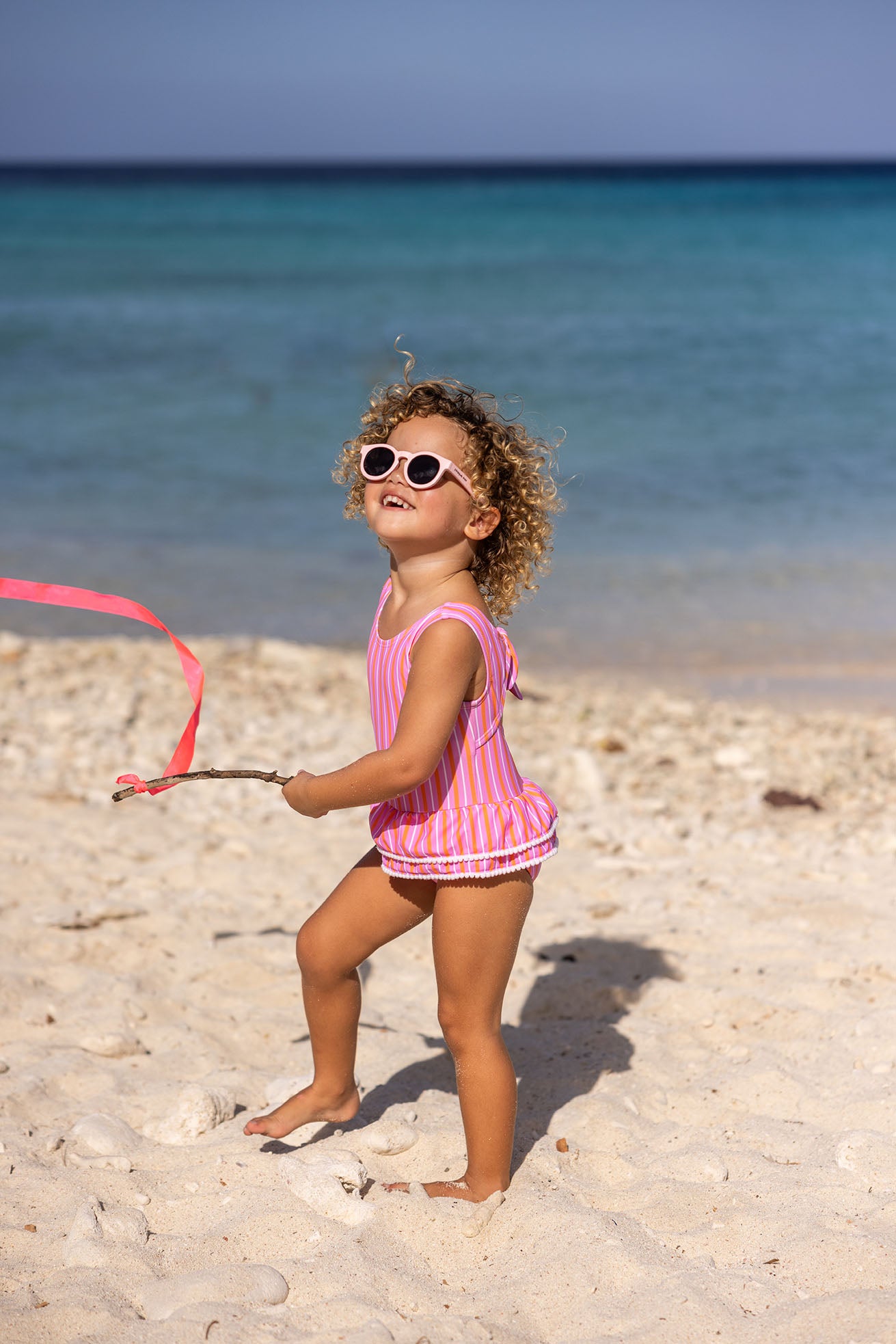 Stripey Sunset Skirt Swimsuit
