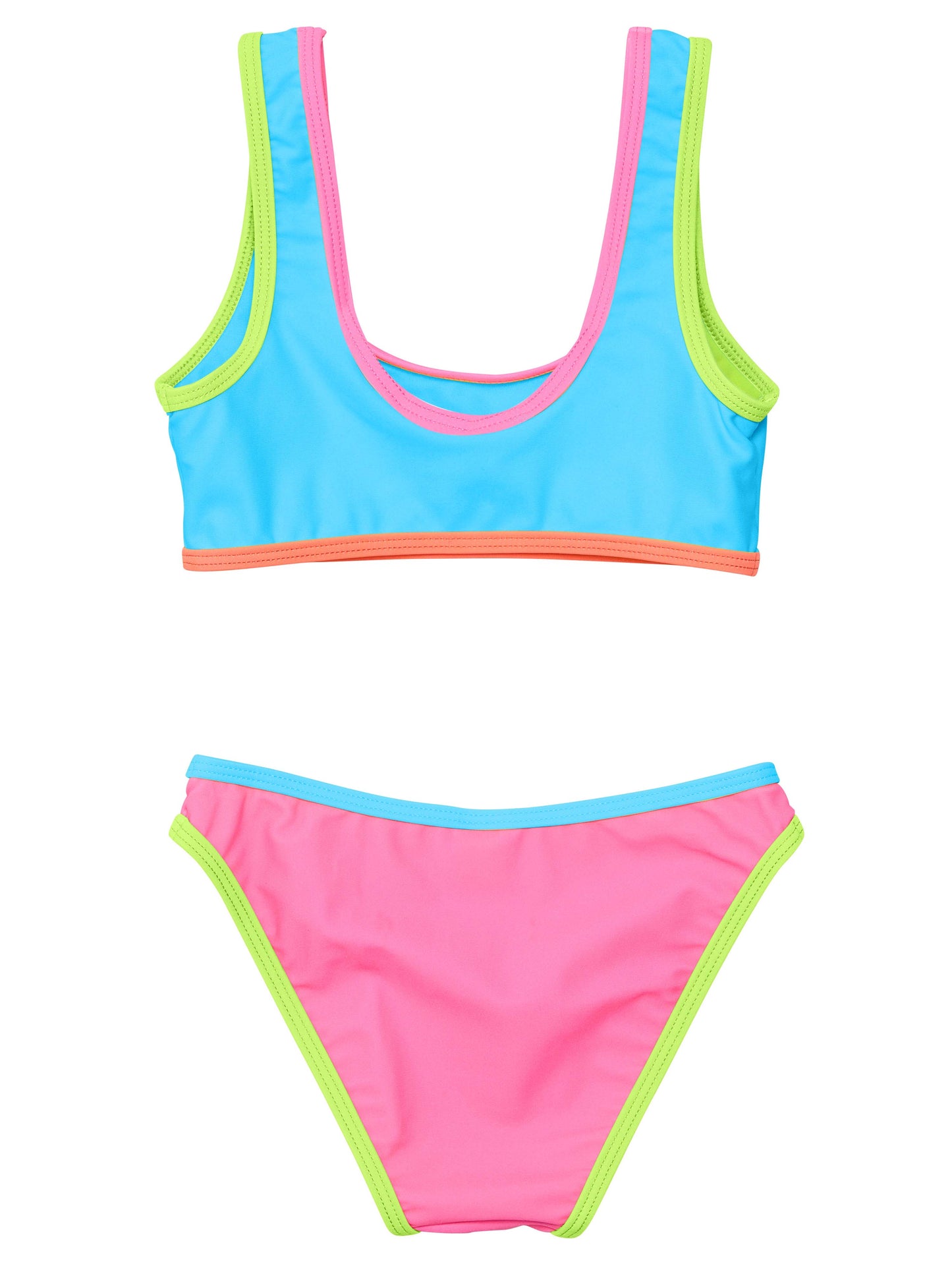 Candy Colorblock Crop Bikini