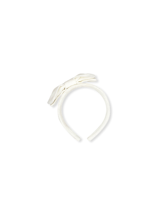 Hadley Headband, Winter White Velvet