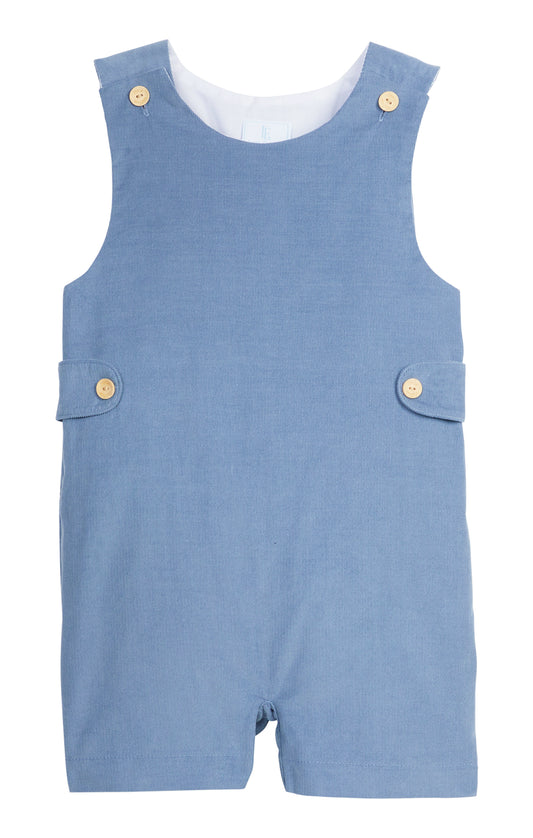 Button Tab John John, Stormy Blue Corduroy