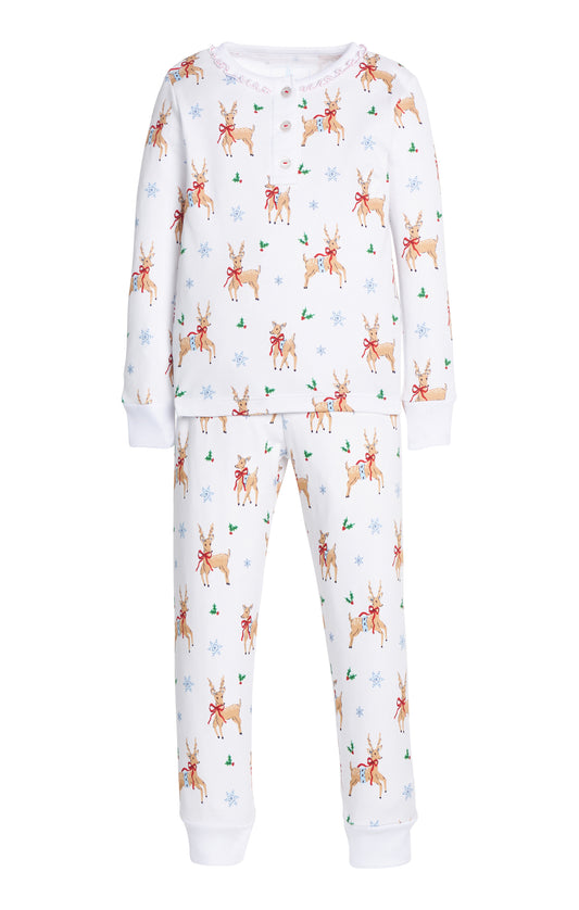 Ruffled Printed Jammies, Reindeer Games