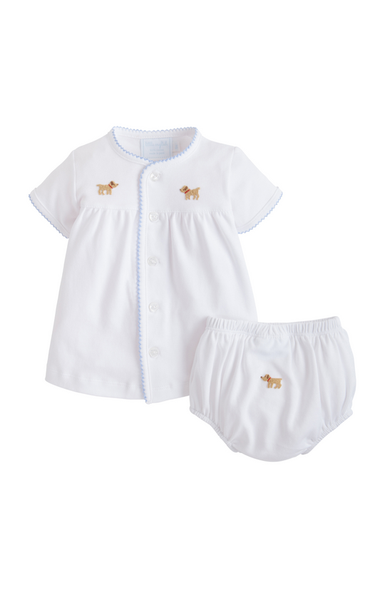 Pinpoint Layette Knit Set, Boy Lab