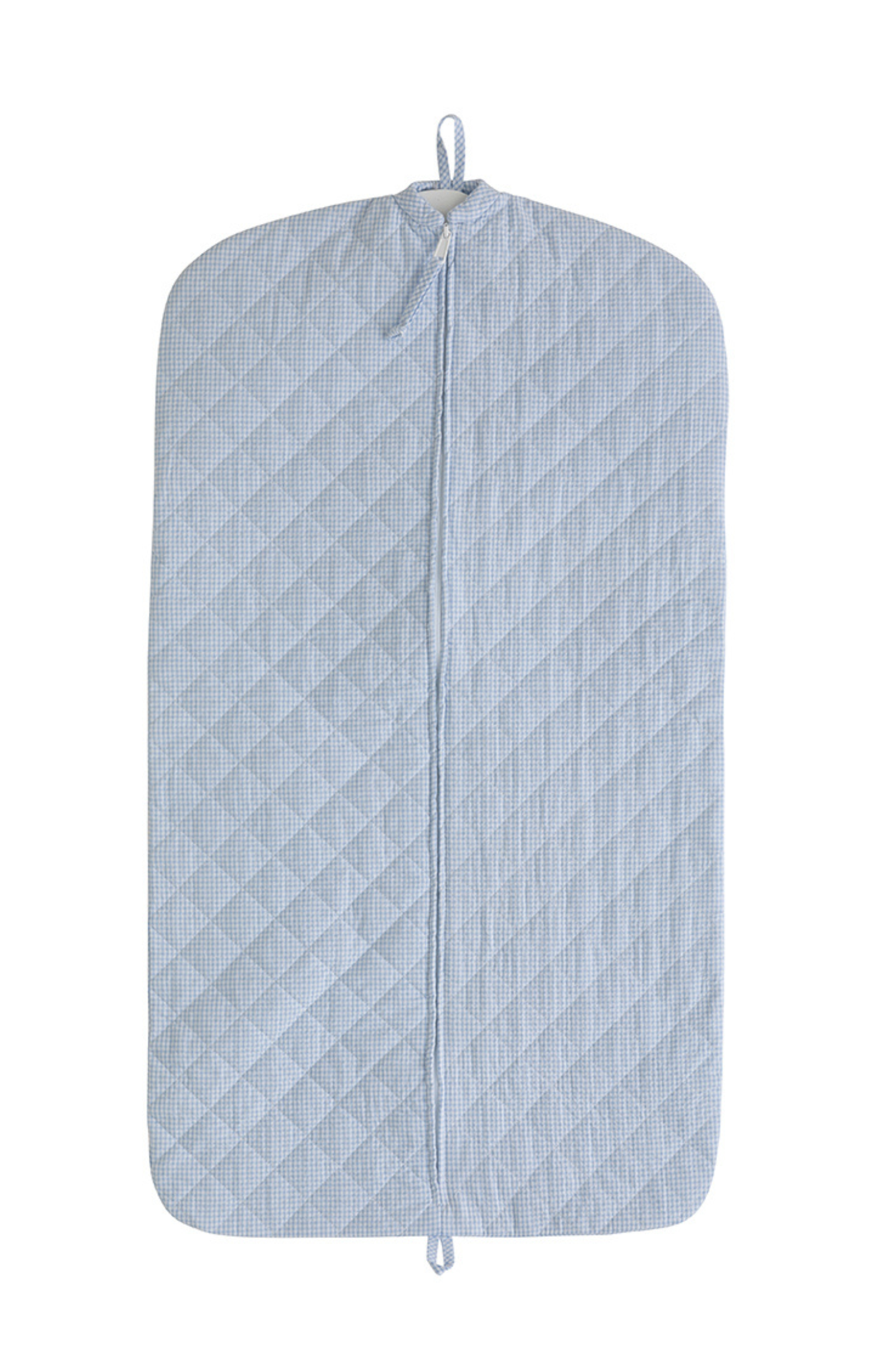 Quilted Garment Bag, Light Blue