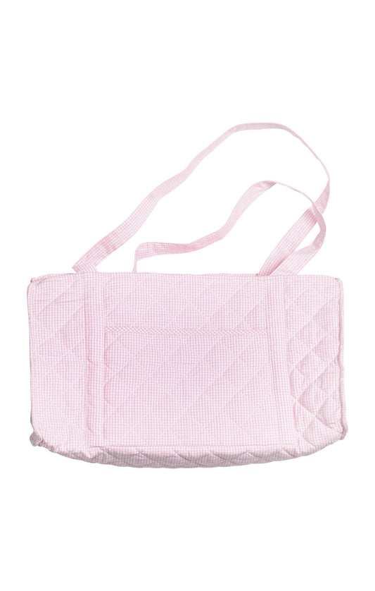 Quilted Duffle Bag, Light Pink