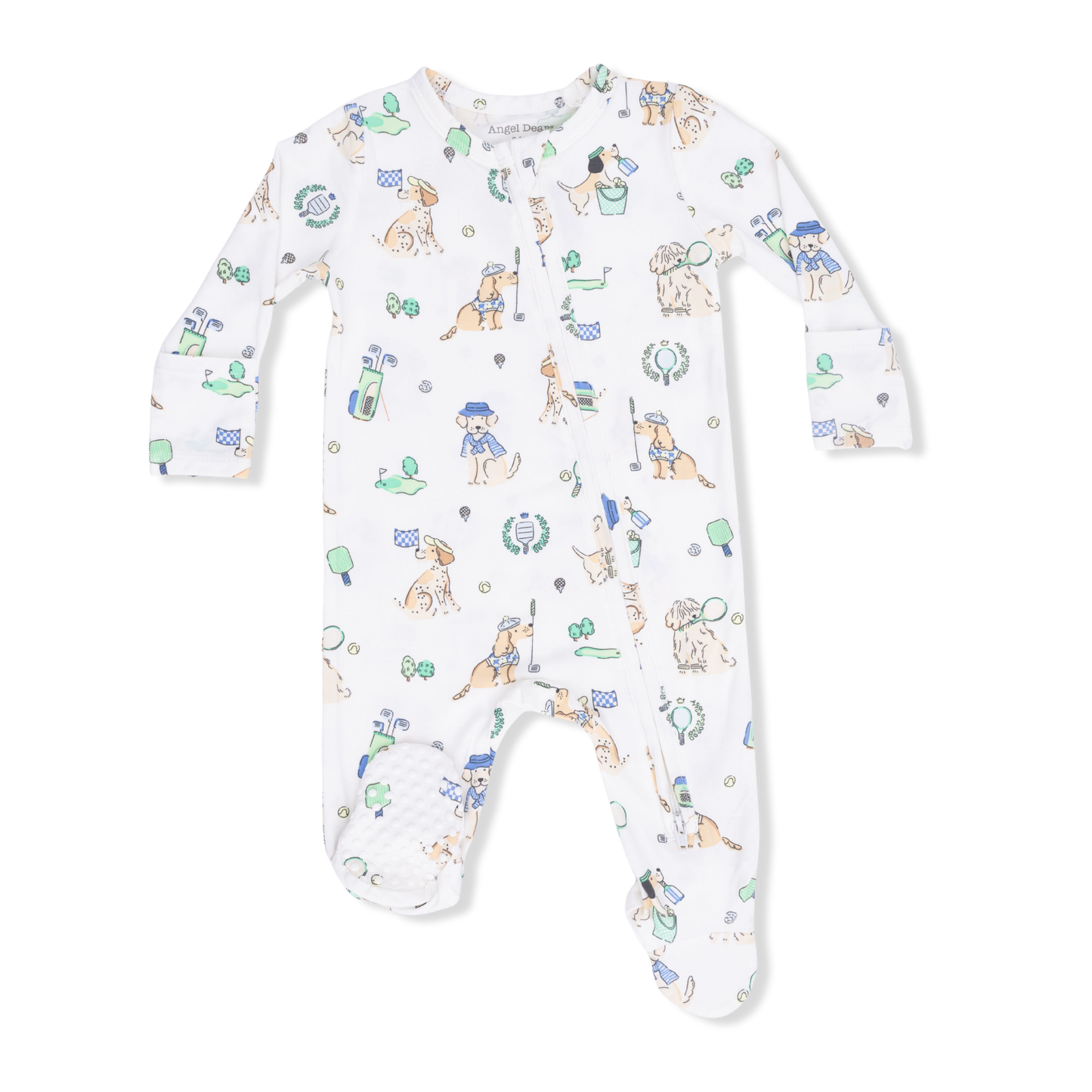 Country Club Dogs Neutral 2 Way Zipper Footie