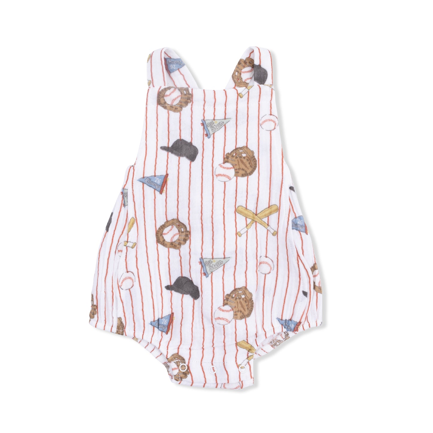 Vintage Baseball Stripe Retro Sunsuit