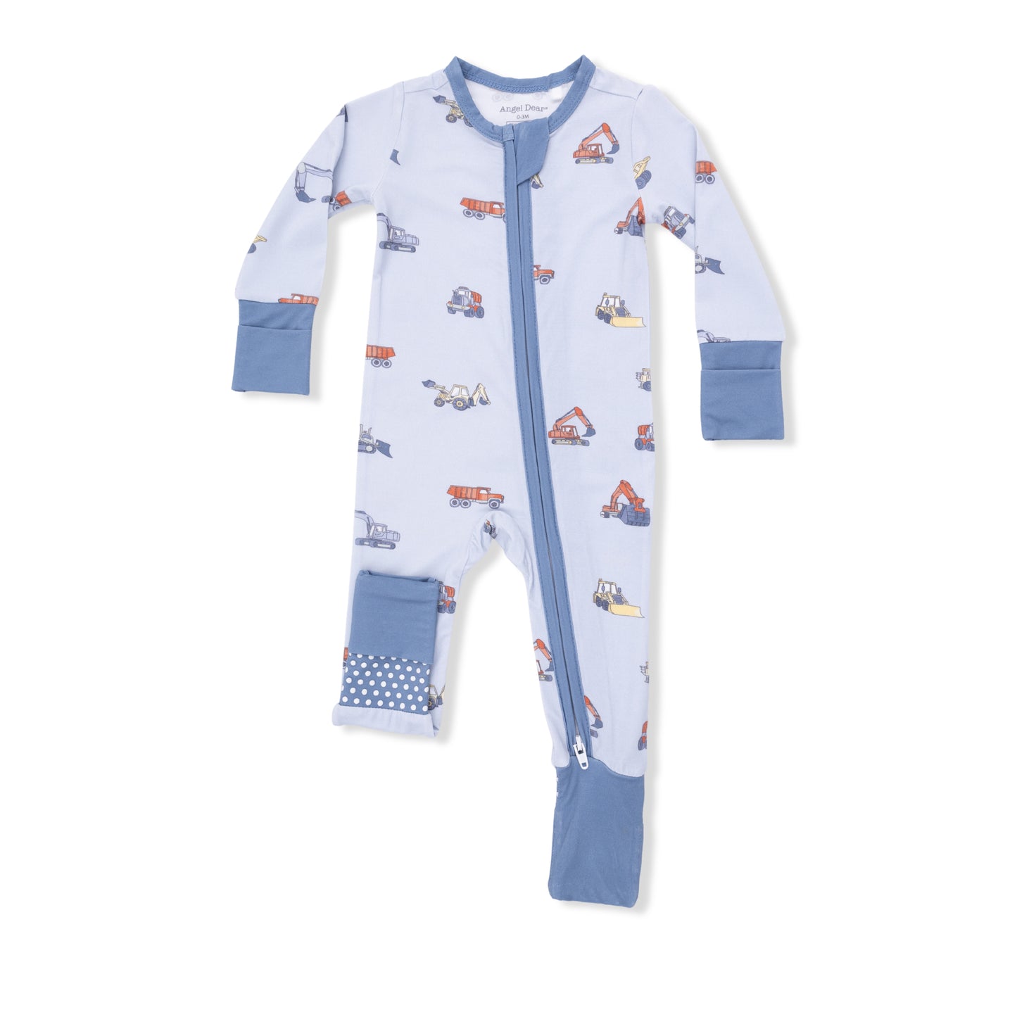 Construction Vehicles Convertible Romper