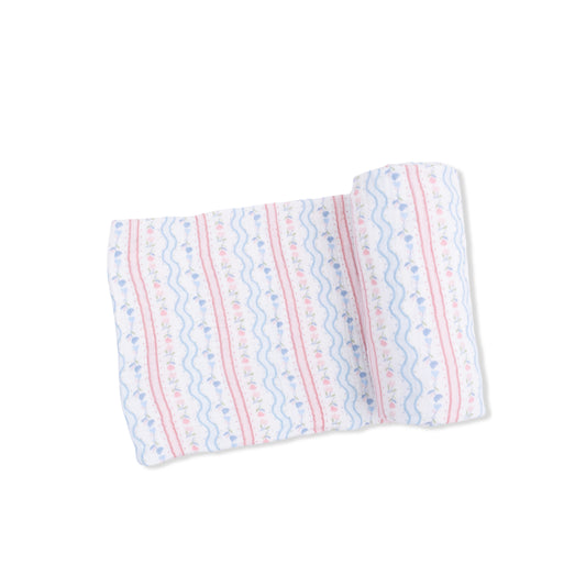 Swaddle Blanket, Tulip Stripe