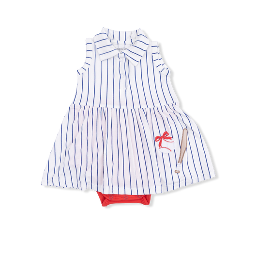 Baseball Stripe Polo Tennis Dress