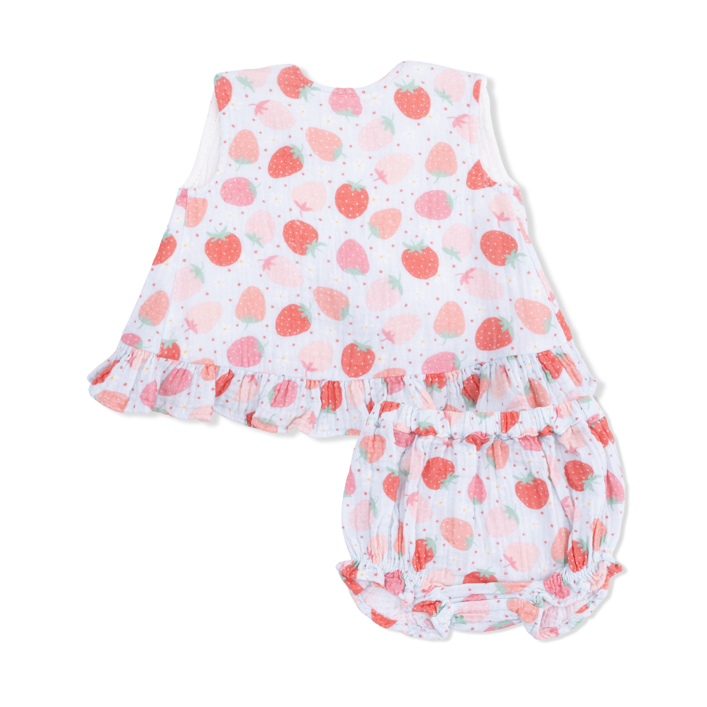 Strawberry Bliss Ruffle Back Top & Bloomer Set