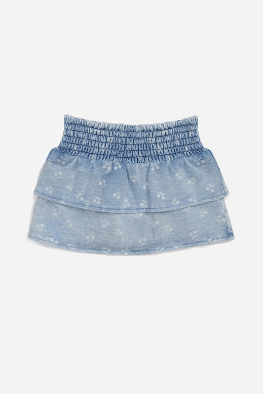 Beach Wash Skirt, Indigo Cherry