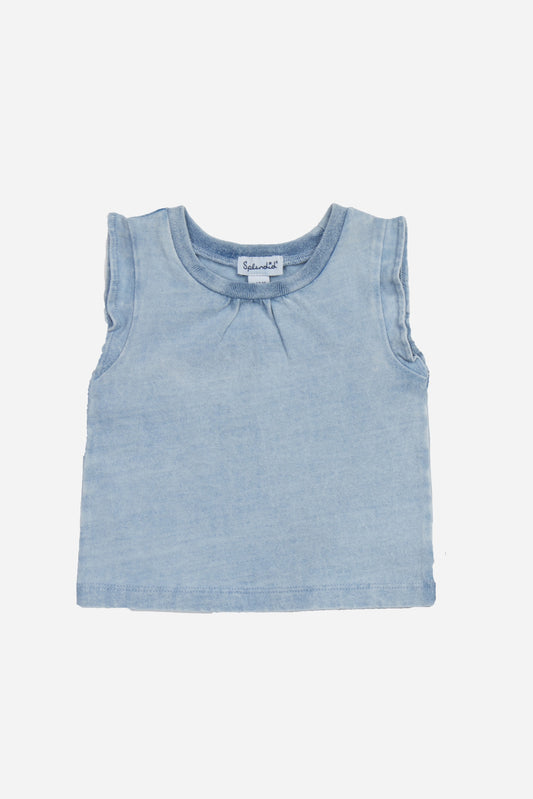 Beach Wash Top, Indigo Cherry