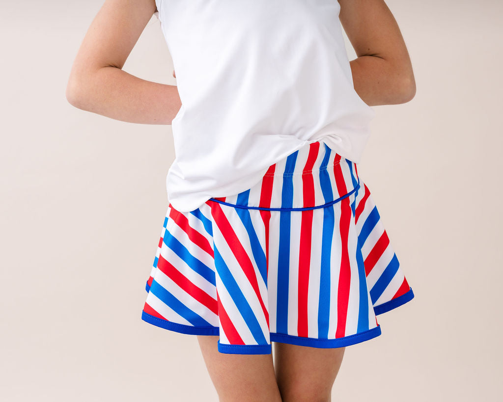 Quinn Skort, Bold Brave Blue
