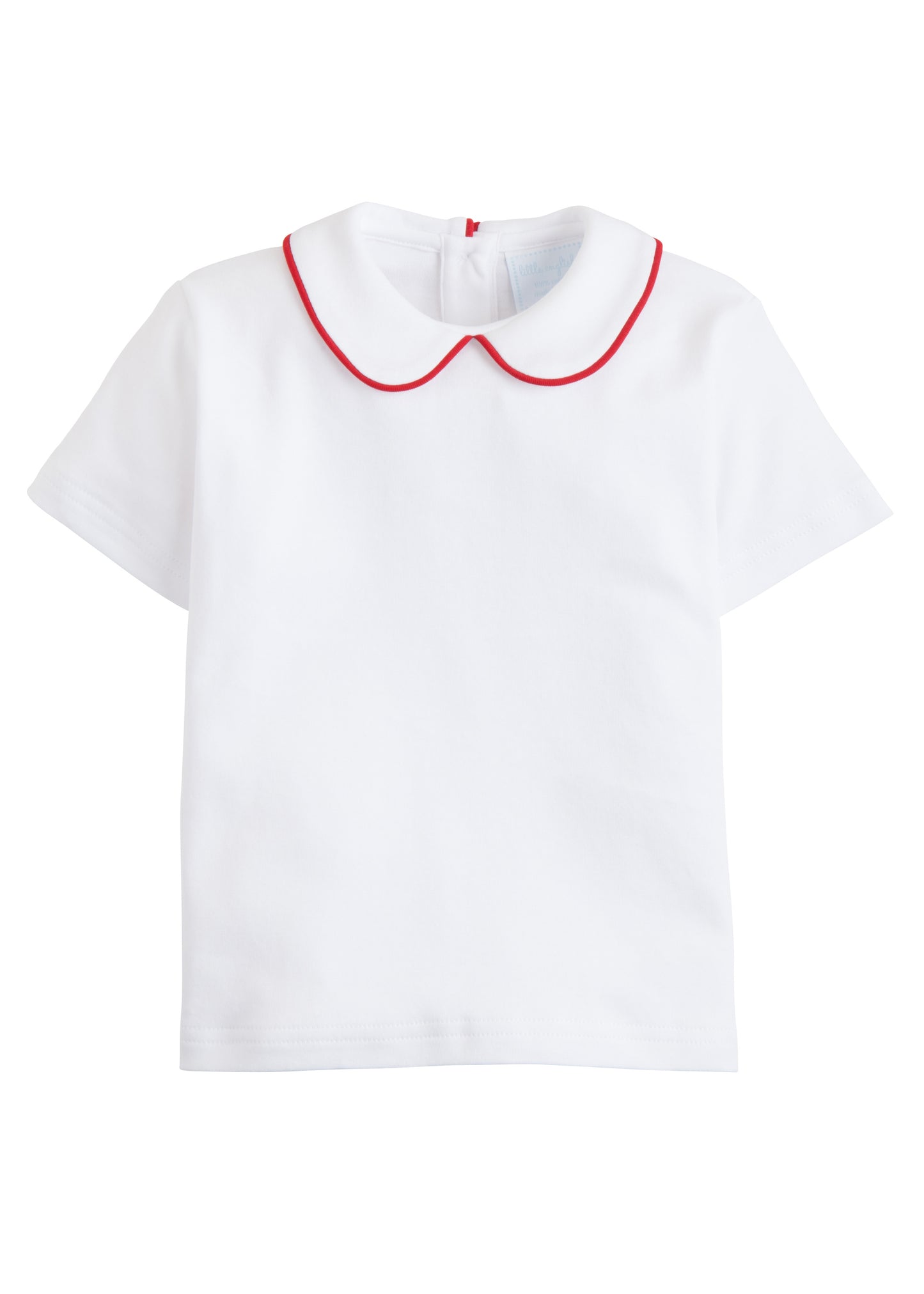 Piped Peter Pan Short Sleeve, Red