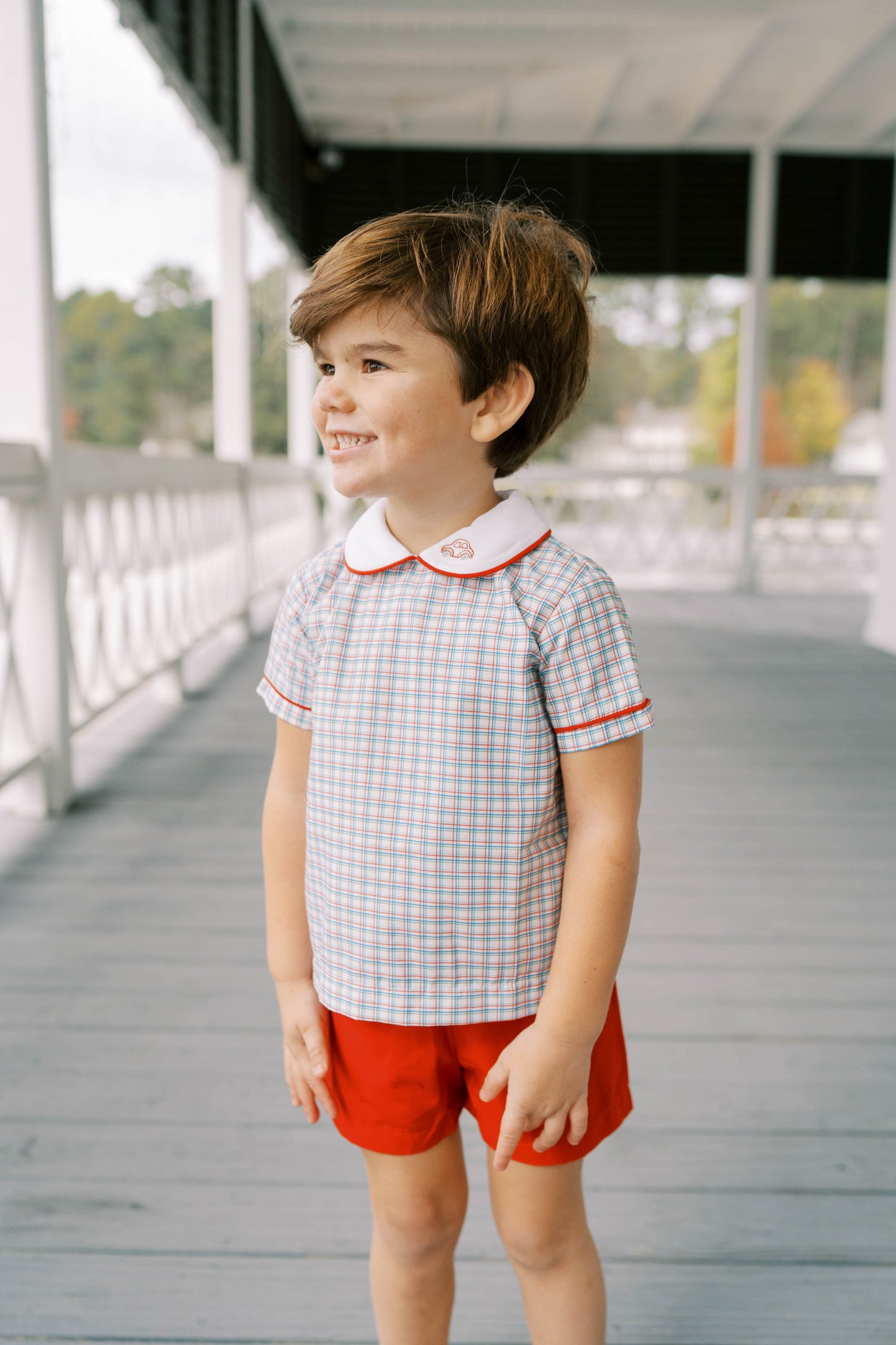 Sibley Short Set, Primary Plaid
