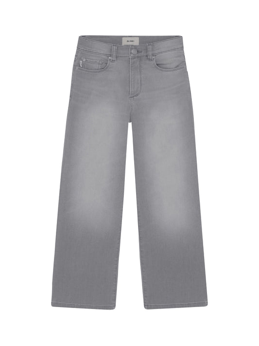 Lily Wide Leg Knit Jeans, Washed Grey