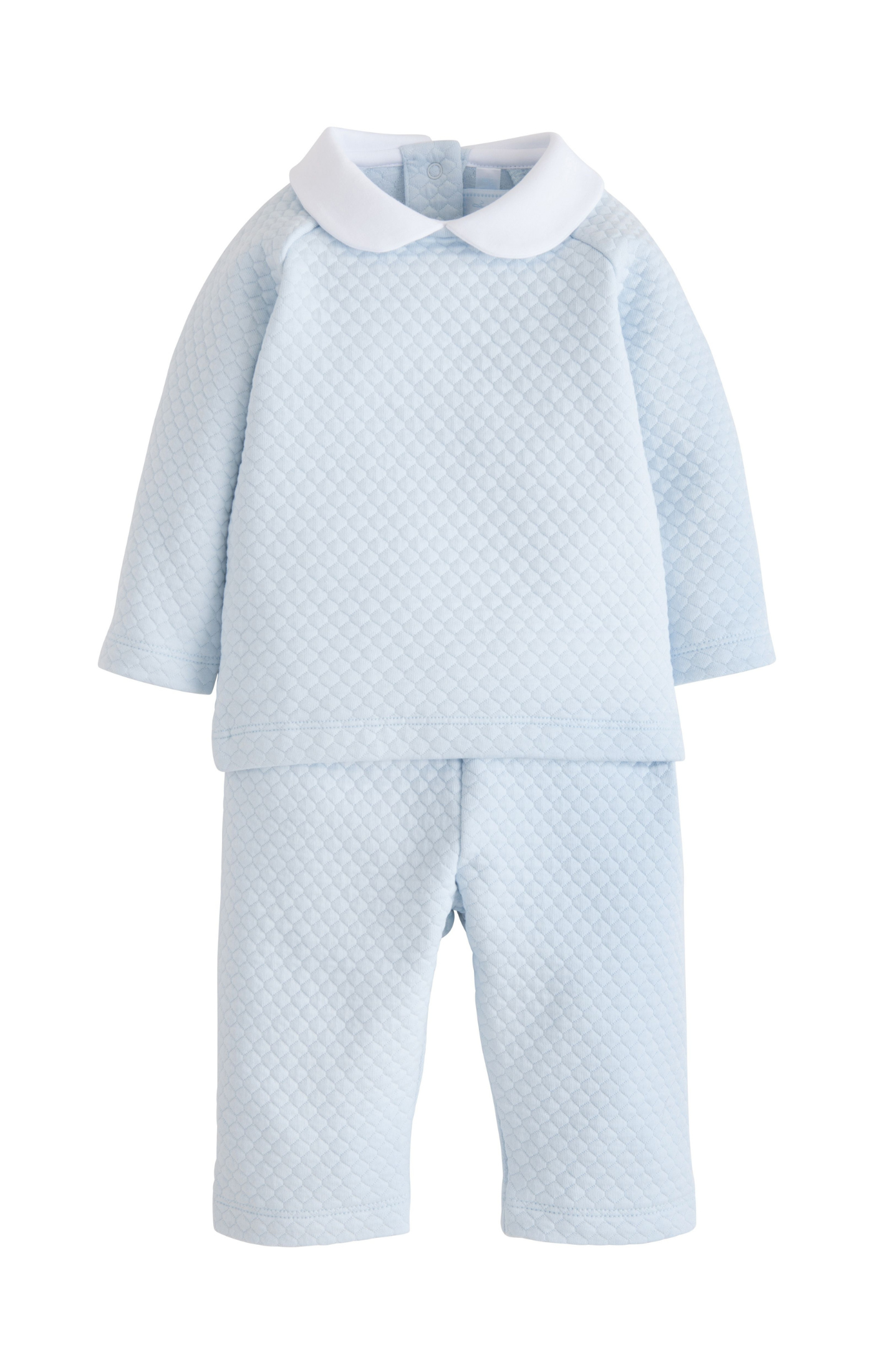 Quilted Pant Set, Light Blue