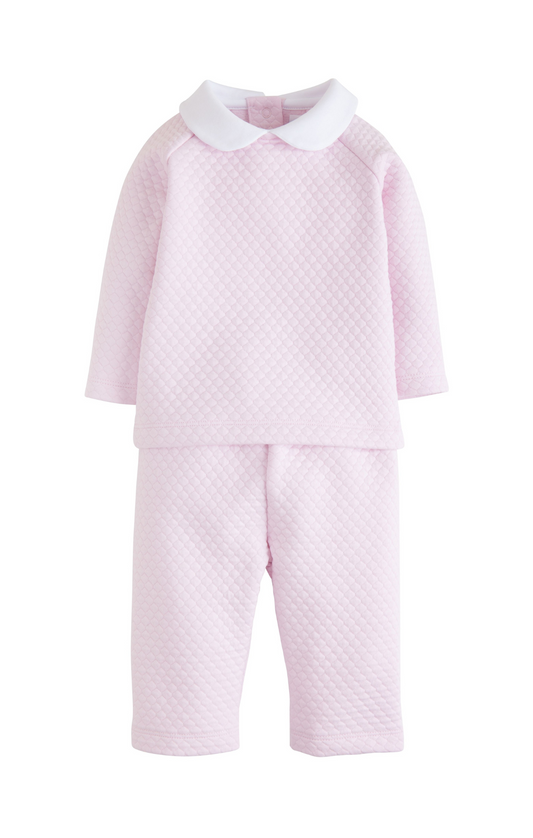 Quilted Pant Set, Light Pink