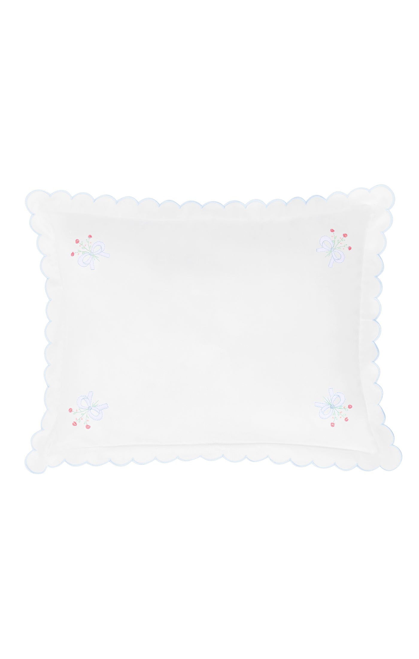 Scallop Baby Pillowcase, Blue Bell