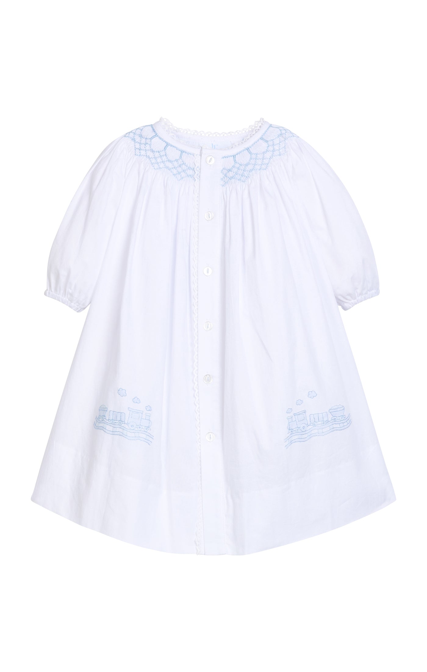 Smocked Heirloom Gown, Trains