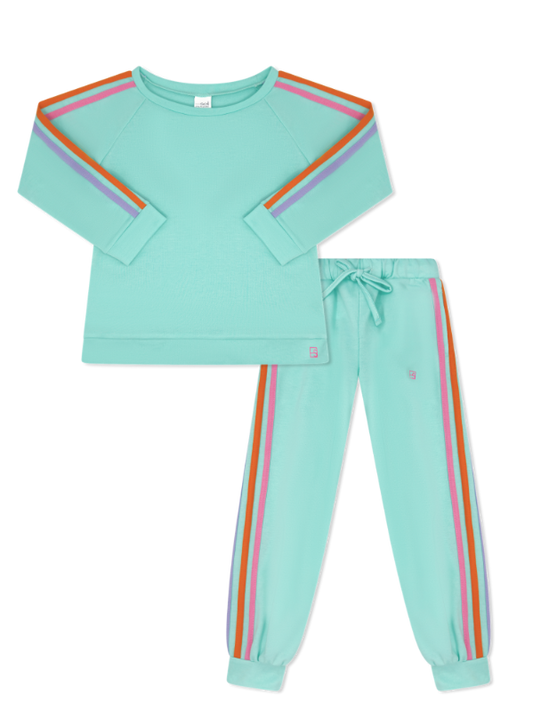 Savannah Jogger Set, Totally Turquoise