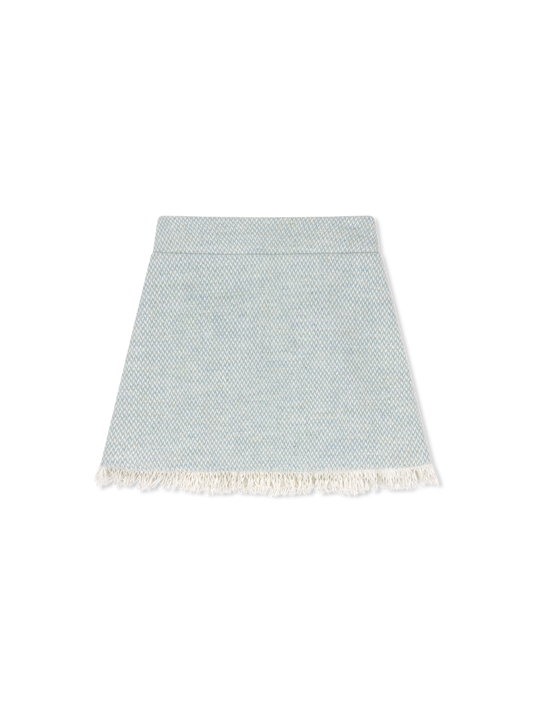 Kensington Fringe Skirt, River Tweed