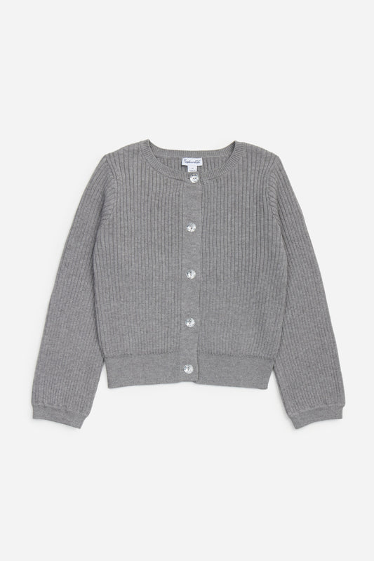Georgina Sweater Cardigan - Heather Grey