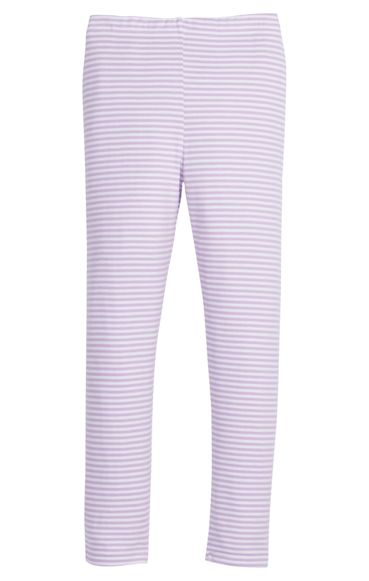 Leggings, Lavender Stripe