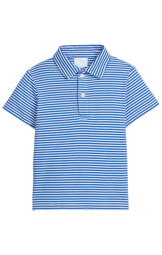 Short Sleeve Polo - Royal Stripe