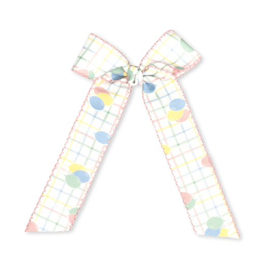 Lola Long Bow Party Time Plaid