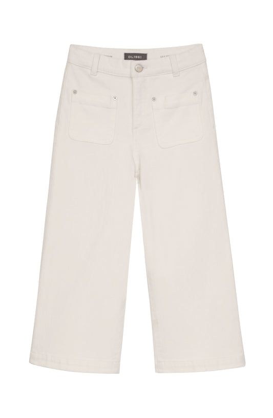 Lily Wide Leg Jean, White Tide