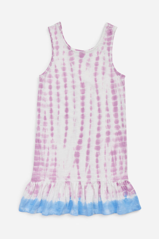 Capri Tie Dye Pink Flower Dress