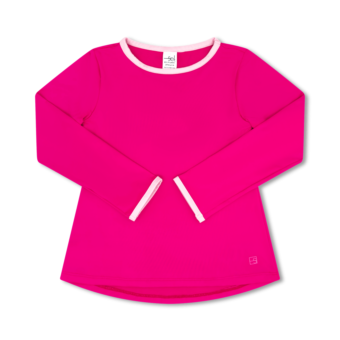 Bridget Basic Long Sleeve, Power Pink, Cotton Candy Pink