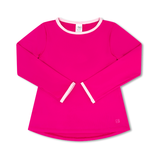 Bridget Basic Long Sleeve, Power Pink, Cotton Candy Pink