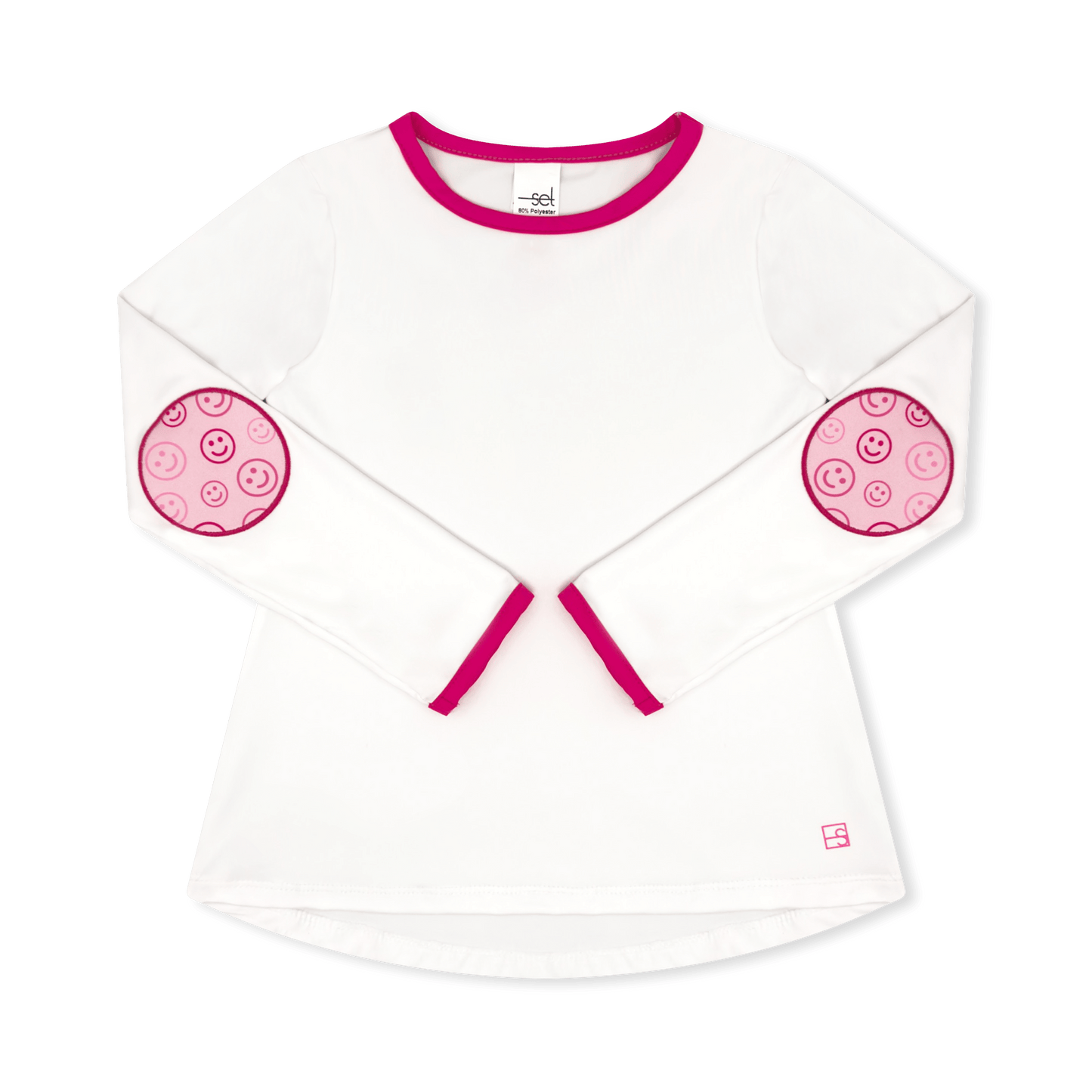 Kylie Shirt, Pure Coconut with Smiley Elbow Patches