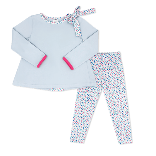 Madeline Legging Set, Cotton Candy Blue, Kindness Blooms