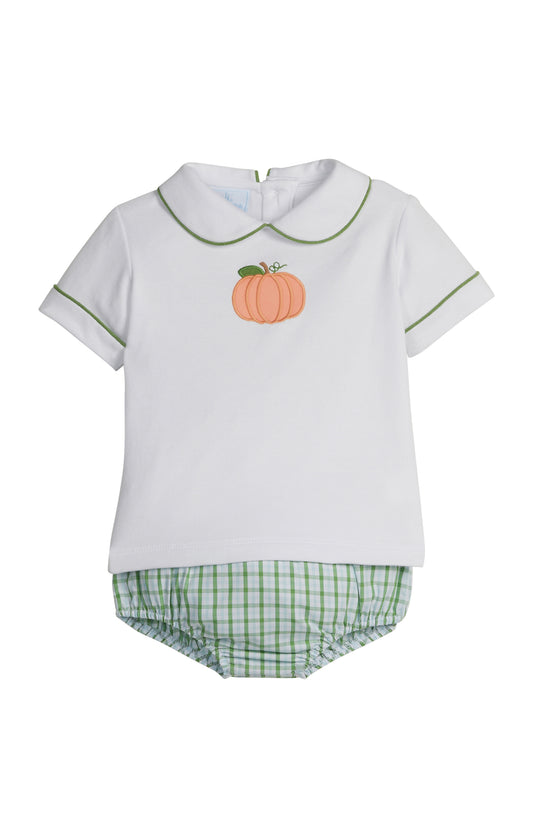 Applique Peter Pan Diaper Set, Pumpkin