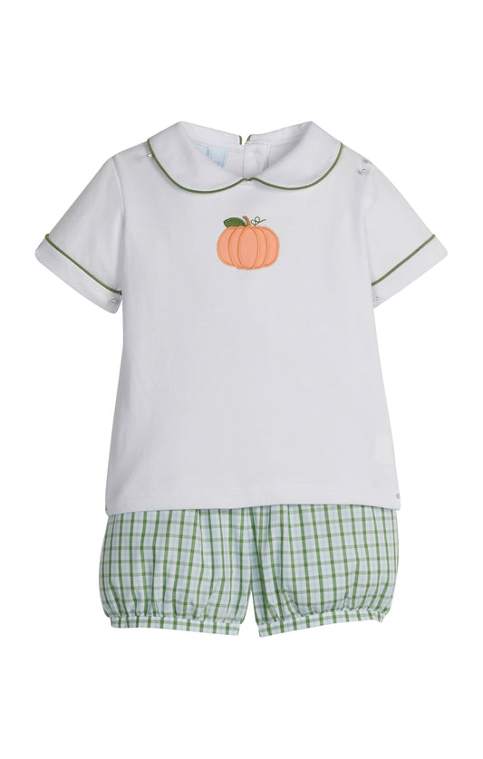 Applique Peter Pan Short Set, Pumpkin