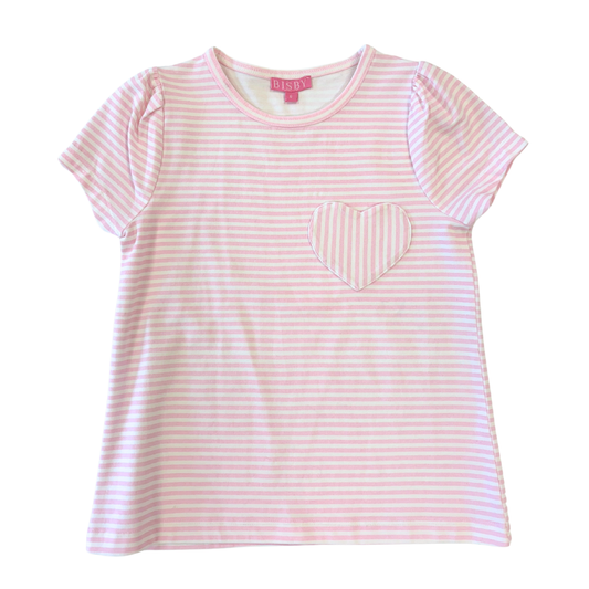 Essential Tee, Pink Stripe