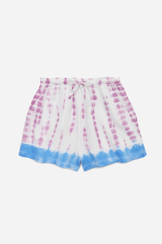 Capri Tie Dye Pink Flower Short