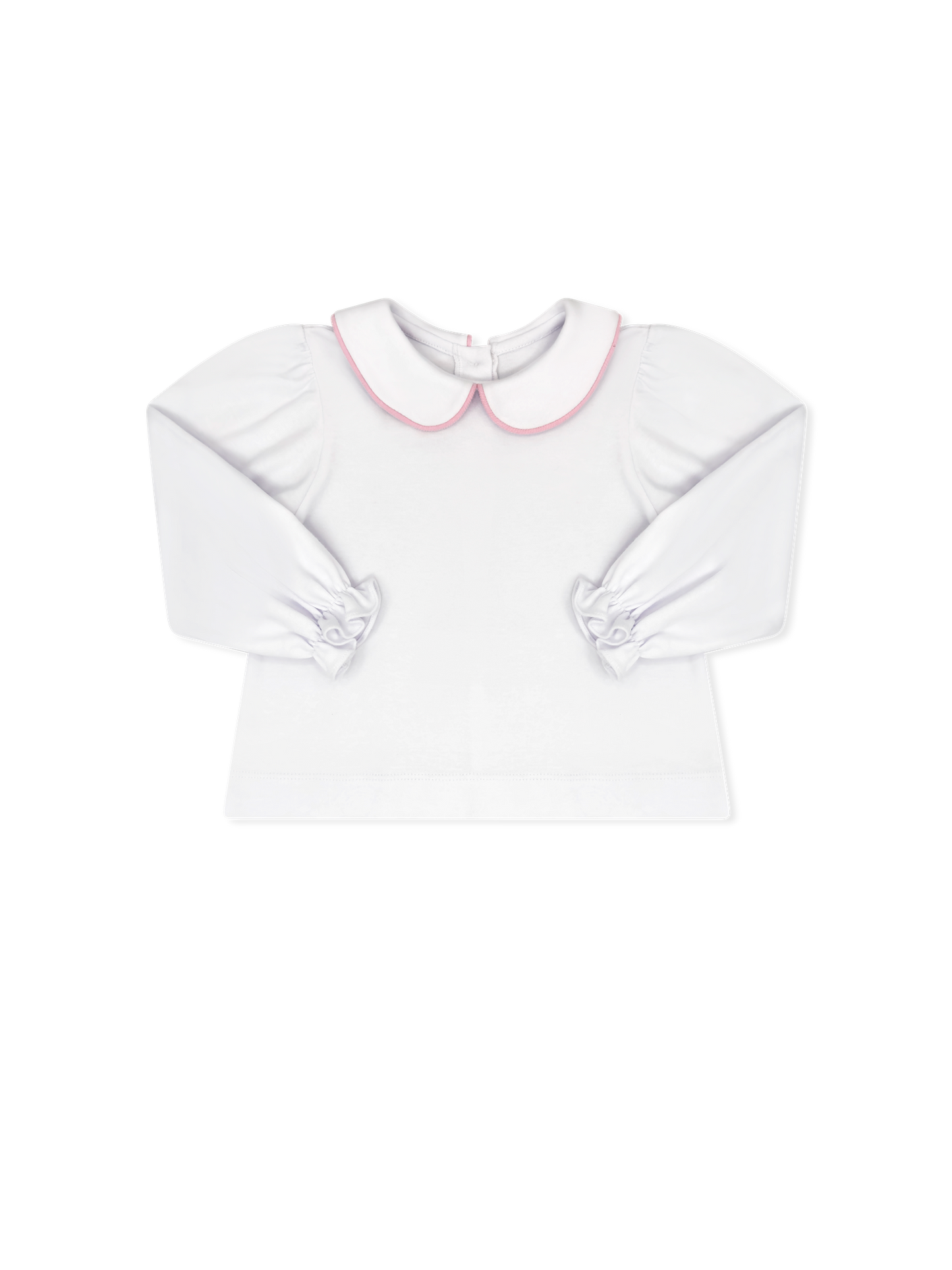 Better Together Blouse, White with Pink Corduroy