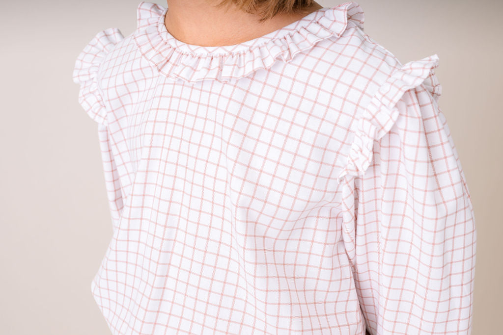 Evelyn Blouse, Newbury Street Plaid